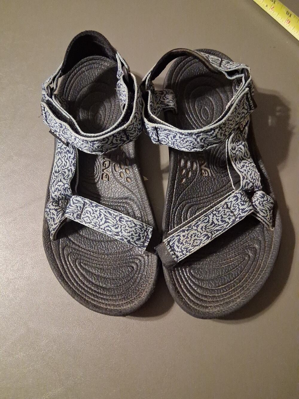 Teva Women's Size 9 Blue Comfort Sandals Flat Slip On Straps Look At Last Photo